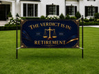 Judge Retirement Banner, Funny Retirement Party Sign, Lawyer Backdrop
