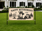 Funny Retirement Banner, Raccoon Retirement Sign, Farewell Party Backdrop