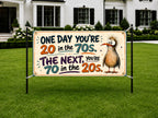70th Birthday Banner, Funny 70th Party Backdrop, Twenty in the Seventies Sign