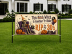 Funny 40th Birthday Banner, Skeleton Birthday Backdrop, Halloween Party Decor
