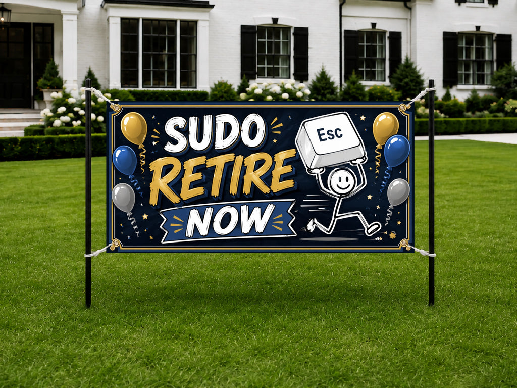 Funny Programmer Retirement Banner