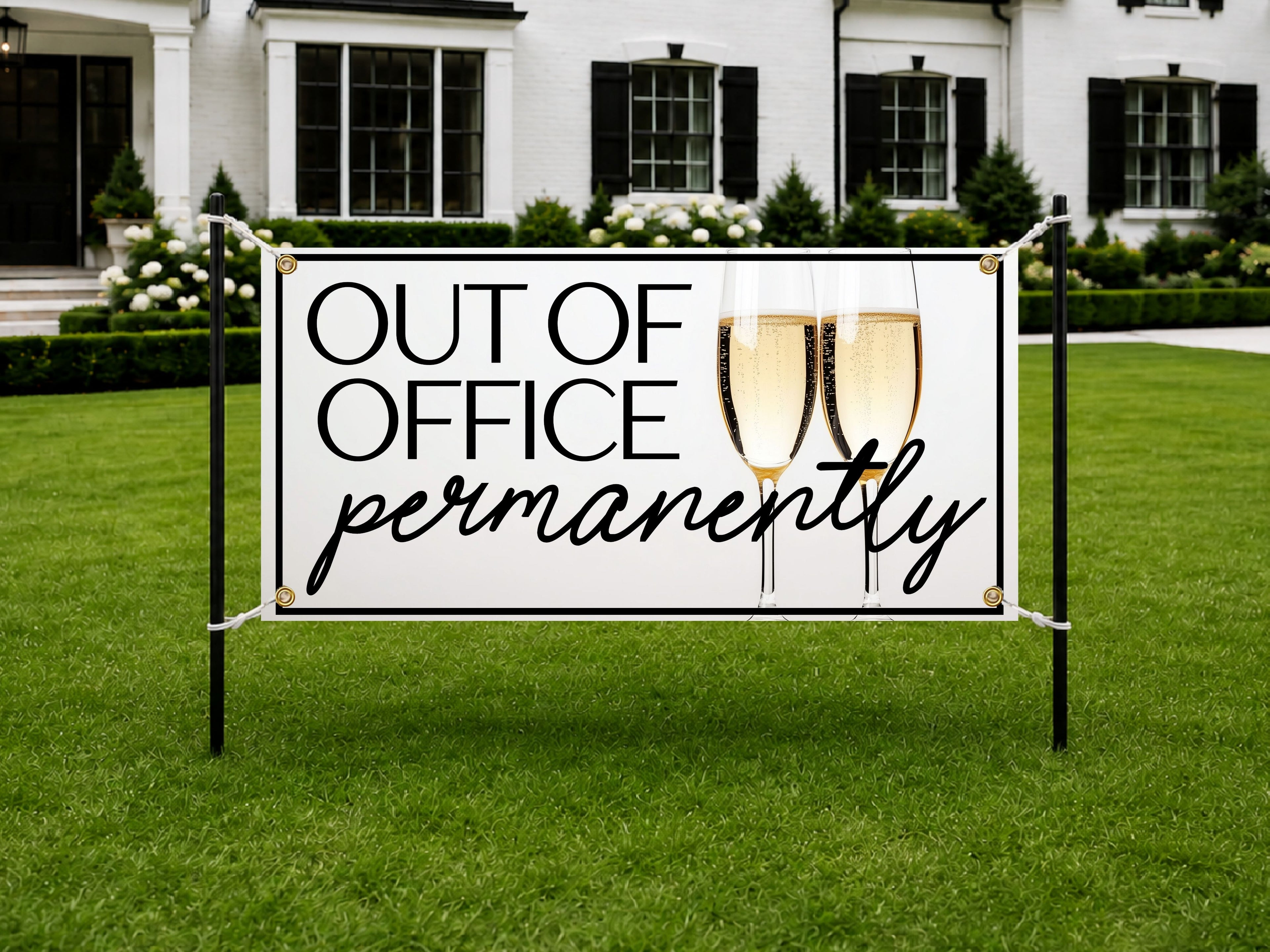 Funny Retirement Banner, Coworker Farewell Sign, Office Party Signs