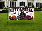 Funny 50th Birthday Banner, Feral Woman Party Sign, Photo Backdrop