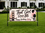40th Birthday Banner, That Girl Since 86 Sign, Women Party Backdrop