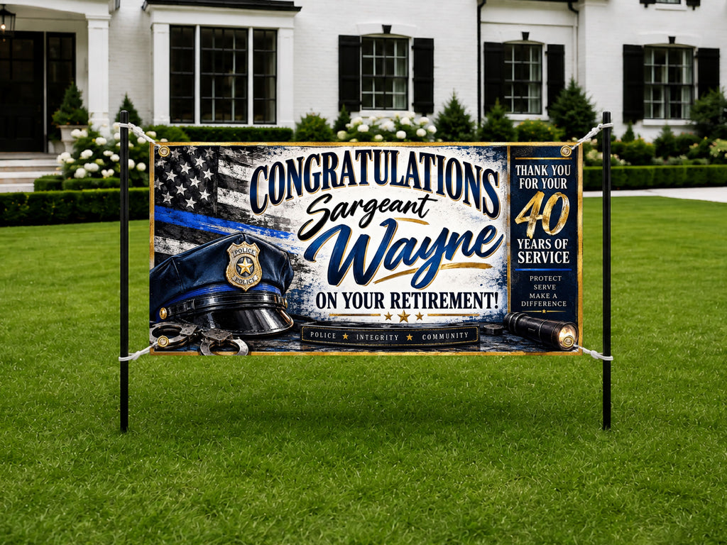 Sergeant Police Retirement Banner