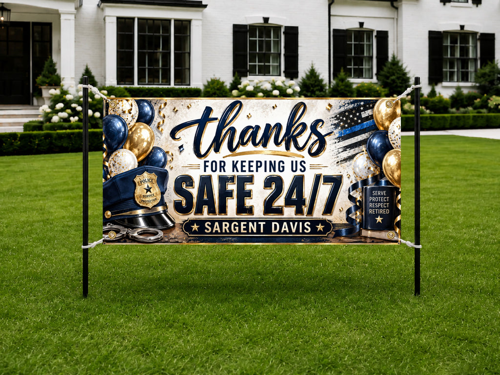 Police Appreciation Party Banner