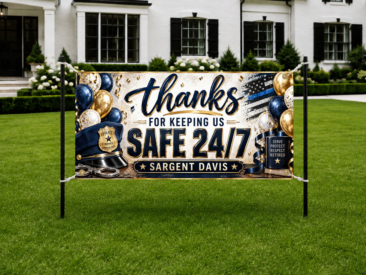 Police Appreciation Party Banner