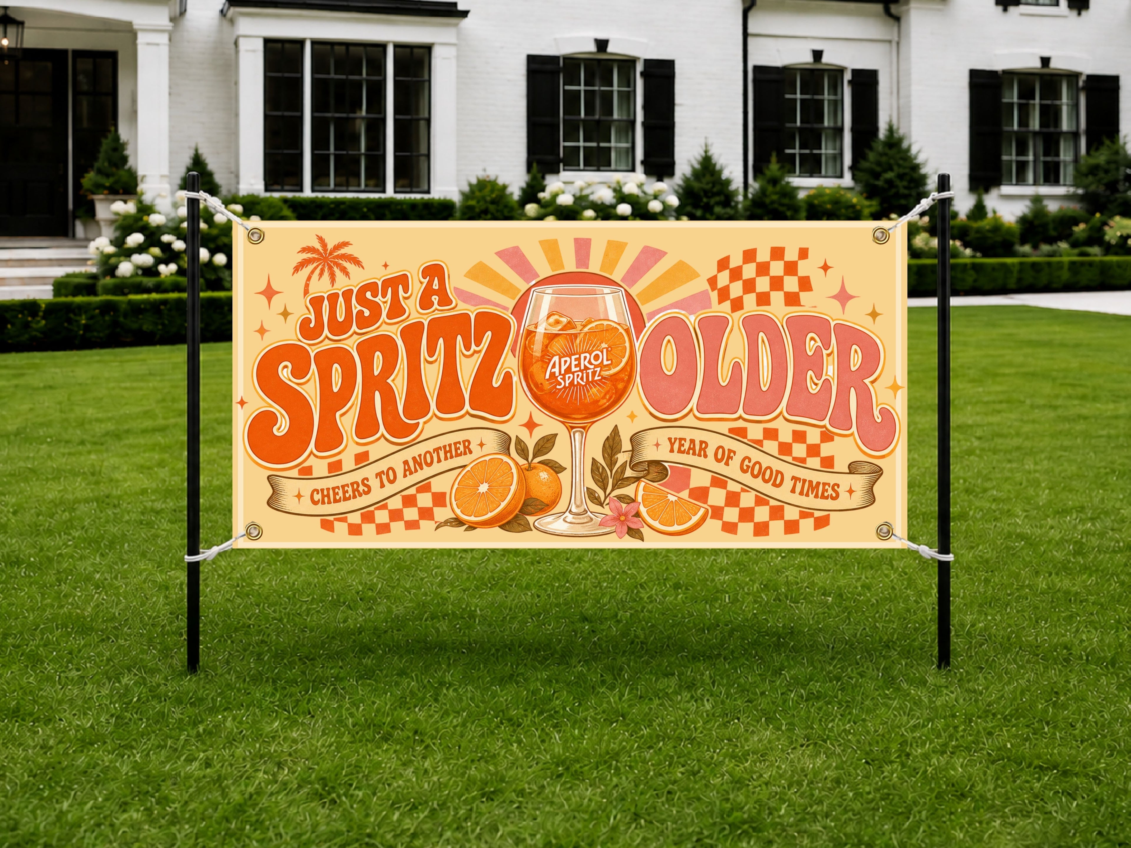 Birthday Banner, Spritz Party Sign, Cocktail Celebration Backdrop (Copy)