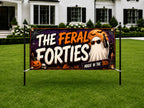Funny 40th Birthday Banner, Halloween Party Sign, 1980s Photo Backdrop