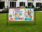 Funny Art Teacher Retirement Banner, Retirement Party Sign