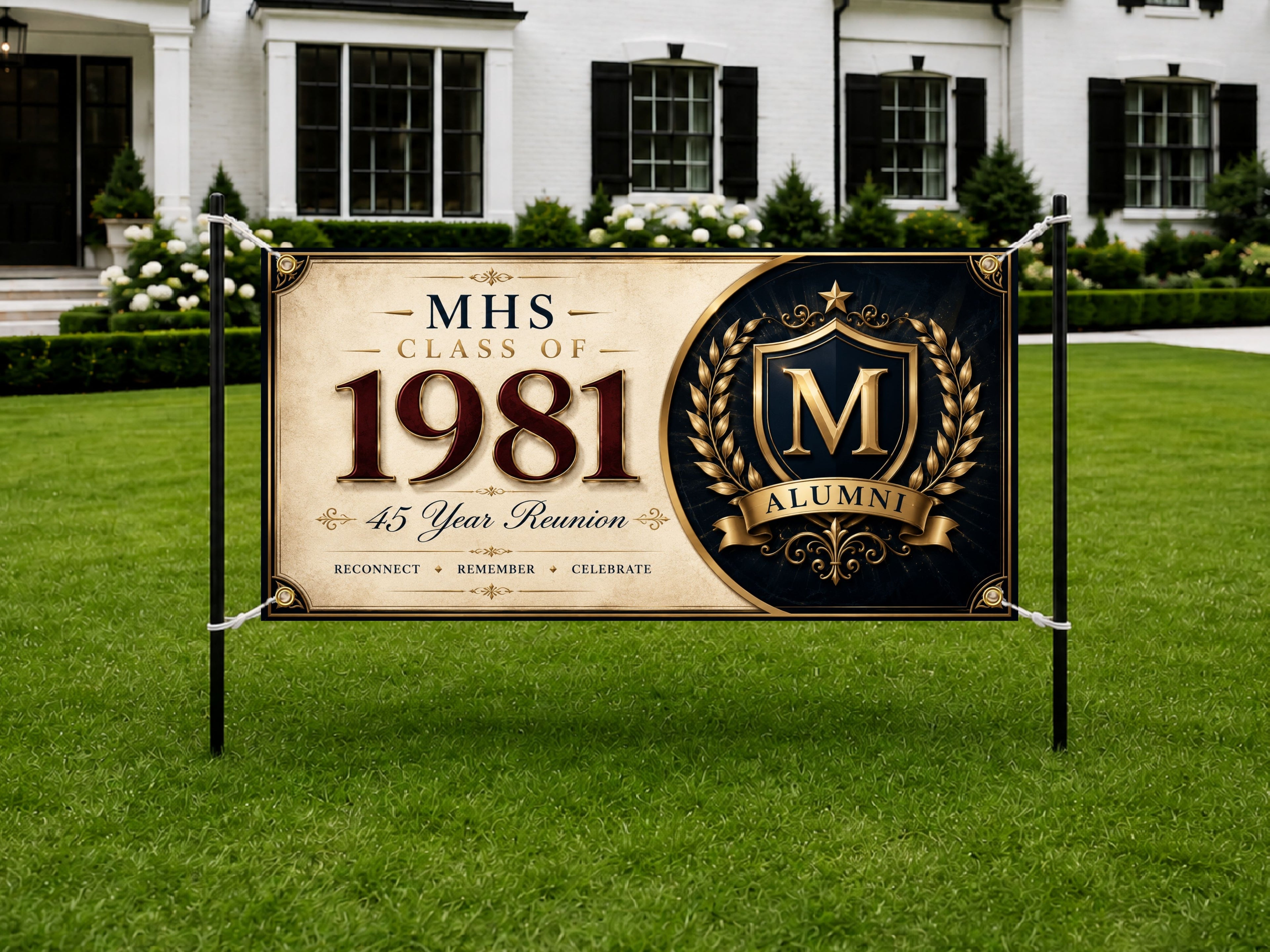 Personalized Reunion Banner, Class Reunion Sign, Alumni Photo Backdrop