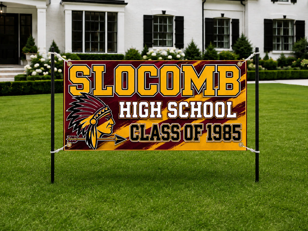 Custom High School Reunion Banner, Personalized Alumni Backdrop, Mascot Party Sign