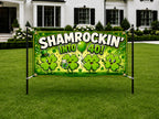 Funny 40th Birthday Banner, Shamrockin Into 40 Party Sign, Irish Photo Backdrop