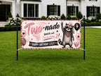 2nd Birthday Banner, Two nado Party Backdrop, Funny Raccoon Birthday Sign