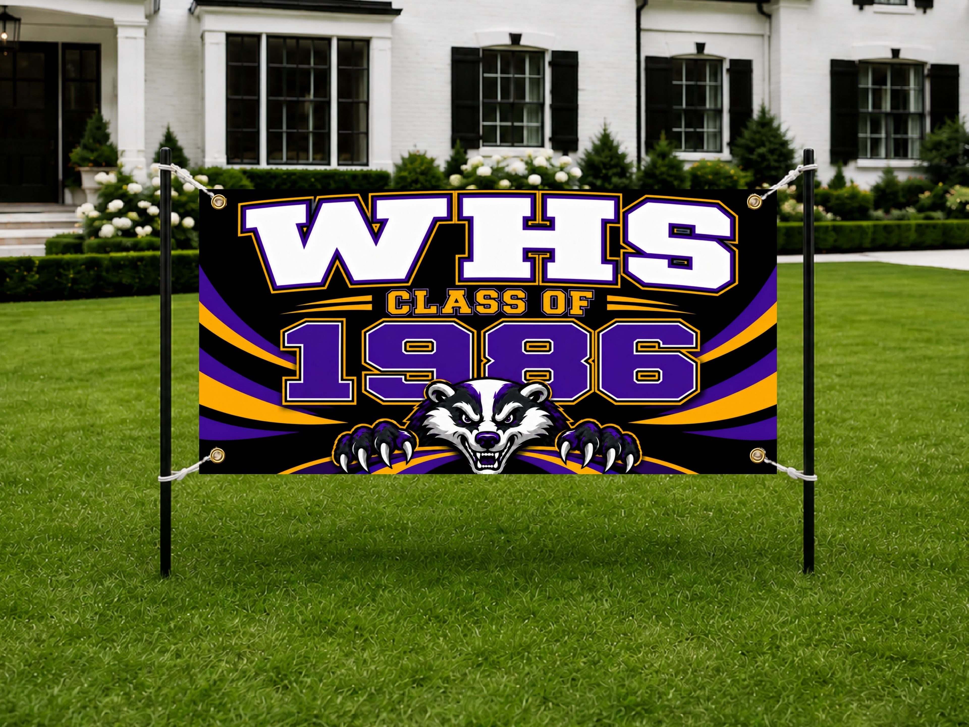 High School Reunion Banner, 40th Class Reunion Sign, Alumni Backdrop