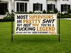 Supervisor Retirement Banner, Funny Boss Farewell Sign, Office Decor