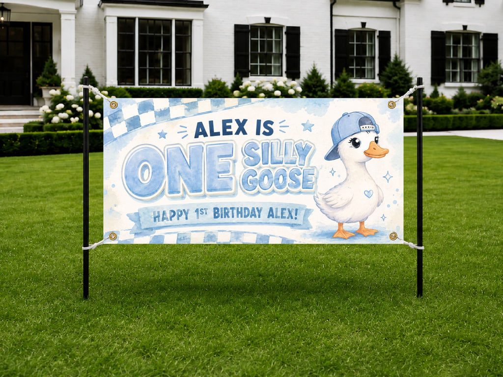 Goose 1st Birthday Banner