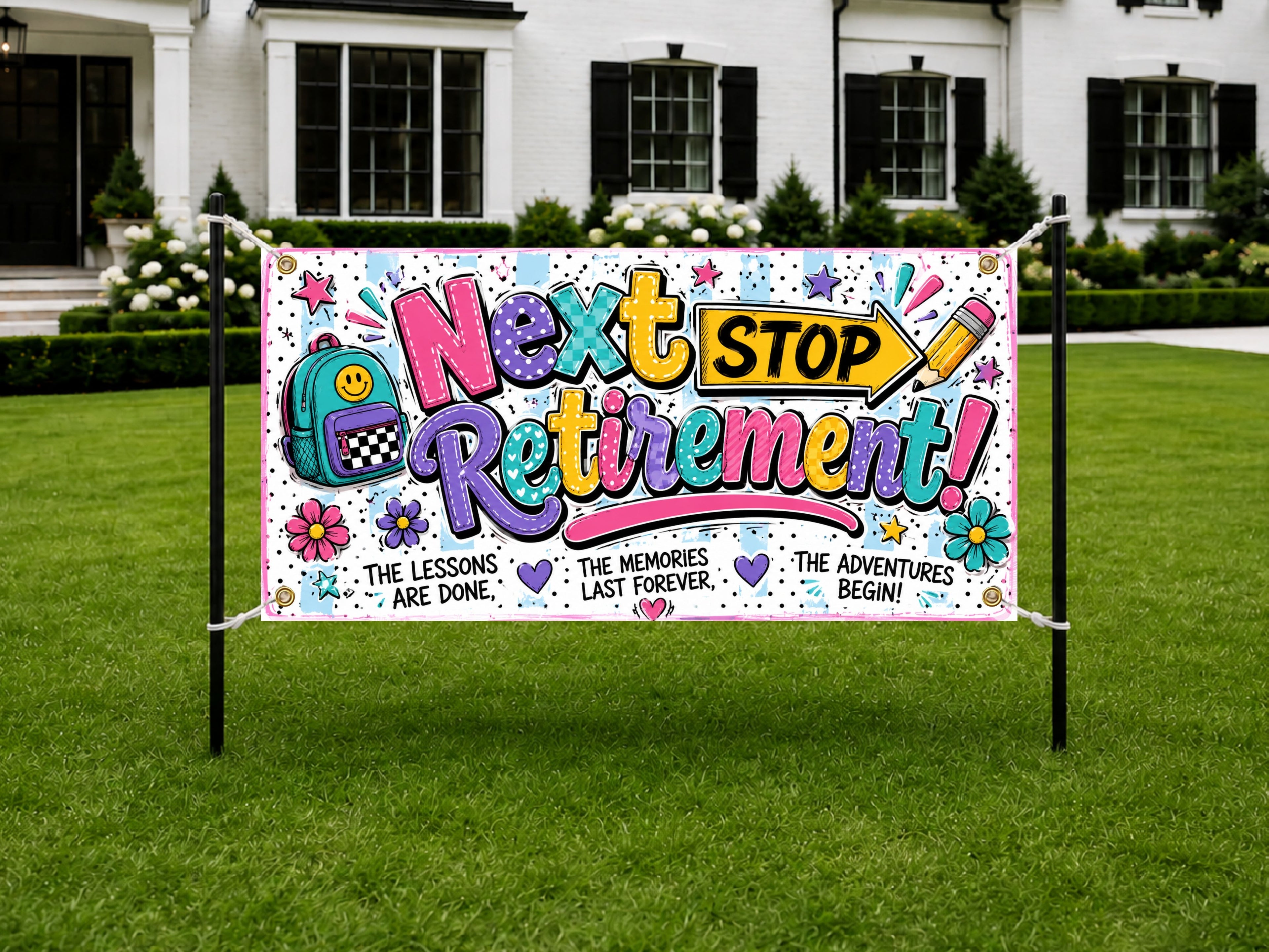 Cafeteria Worker Retirement Banner, Lunch Lady Party Sign, School Farewell (Copy)