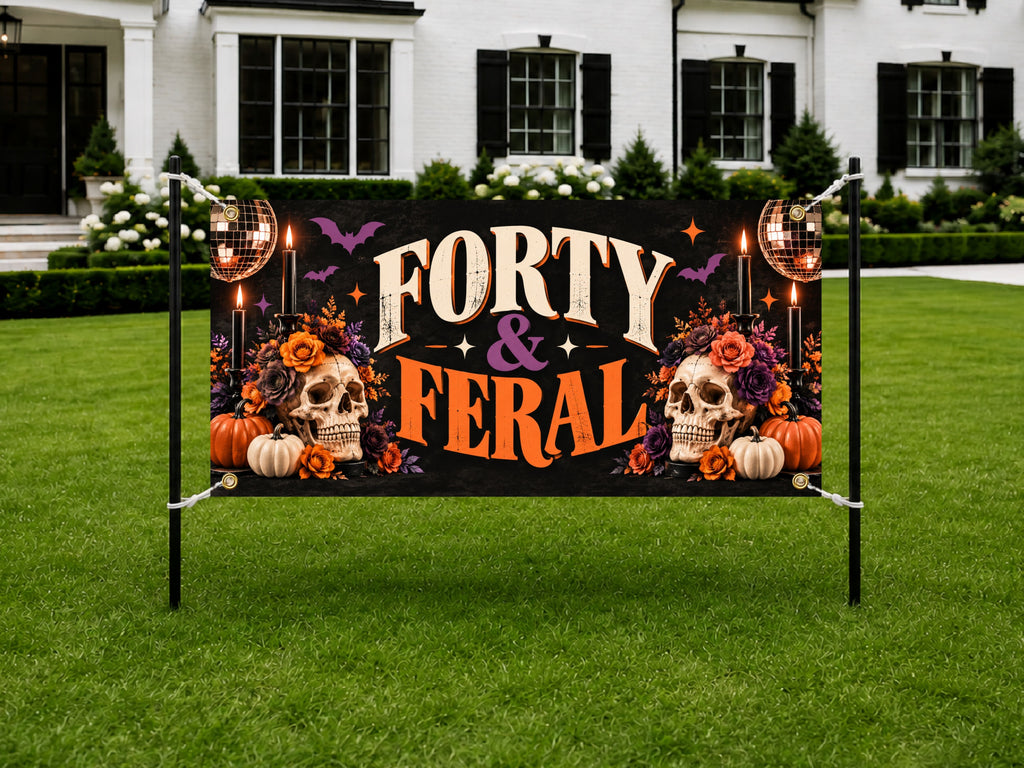 Gothic 40th Birthday Banner