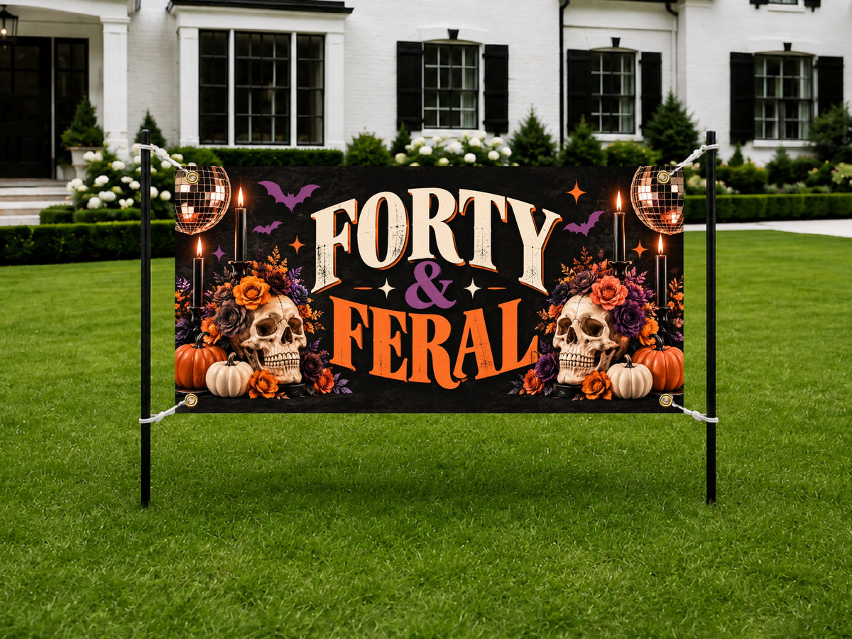 Gothic 40th Birthday Banner