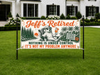 Funny Retirement Banner, Coworker Retirement Sign Decoration