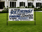 Funny Retirement Banner, Coworker Farewell Sign, Party Backdrop