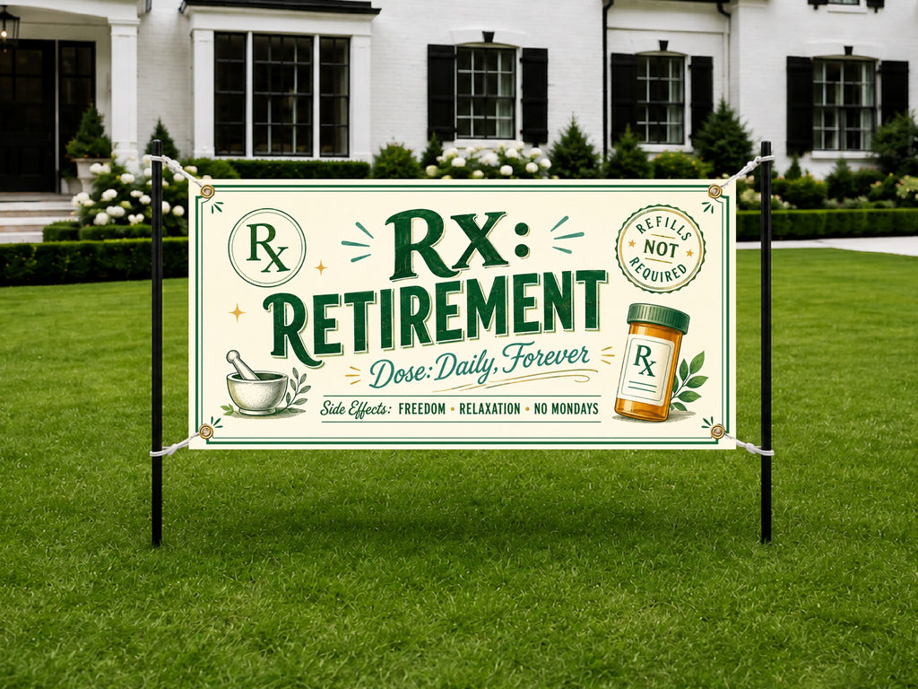 Pharmacist Retirement Banner, Prescription Sign, Pharmacy Farewell