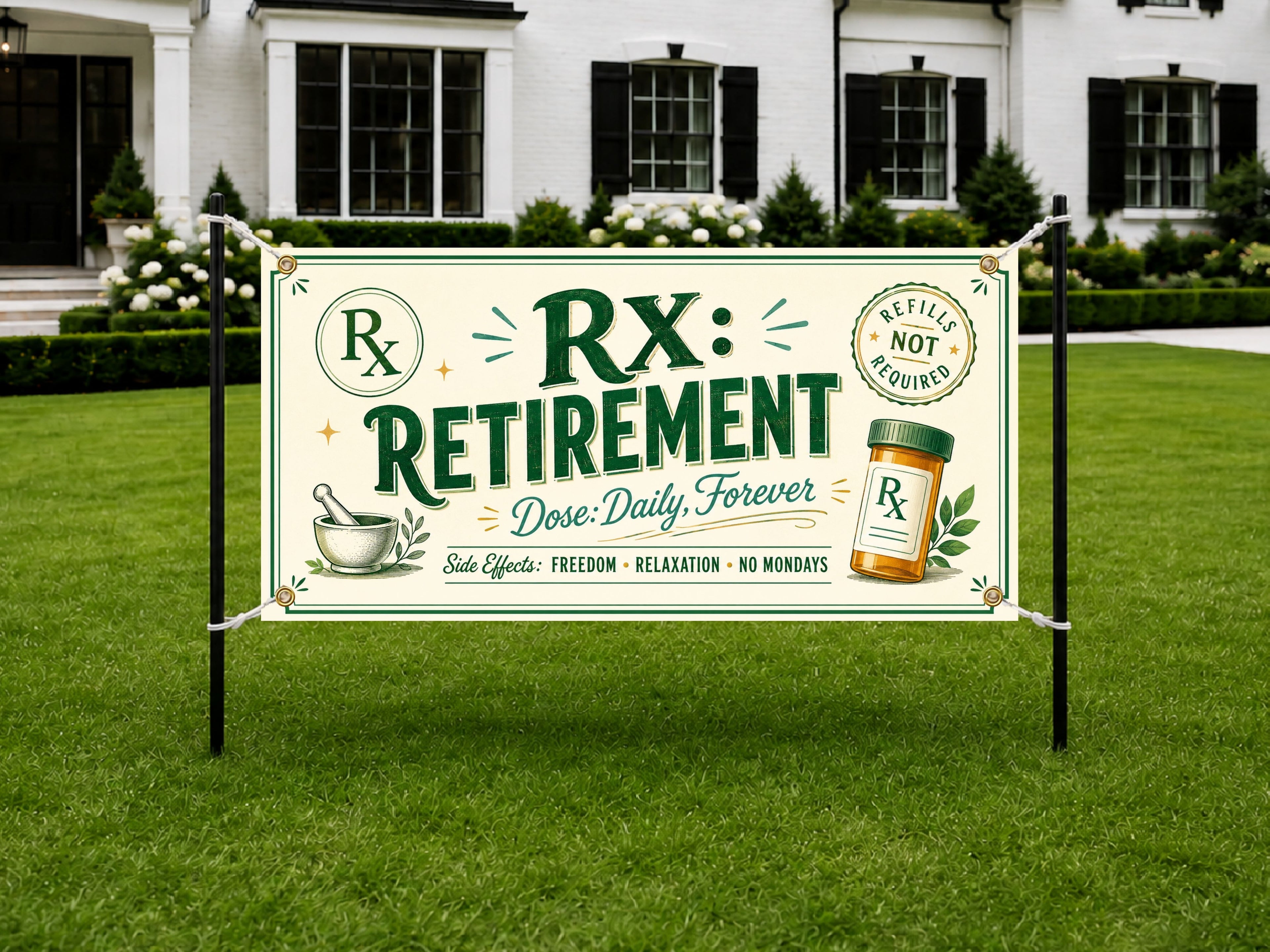 Pharmacist Retirement Banner, Prescription Sign, Pharmacy Farewell