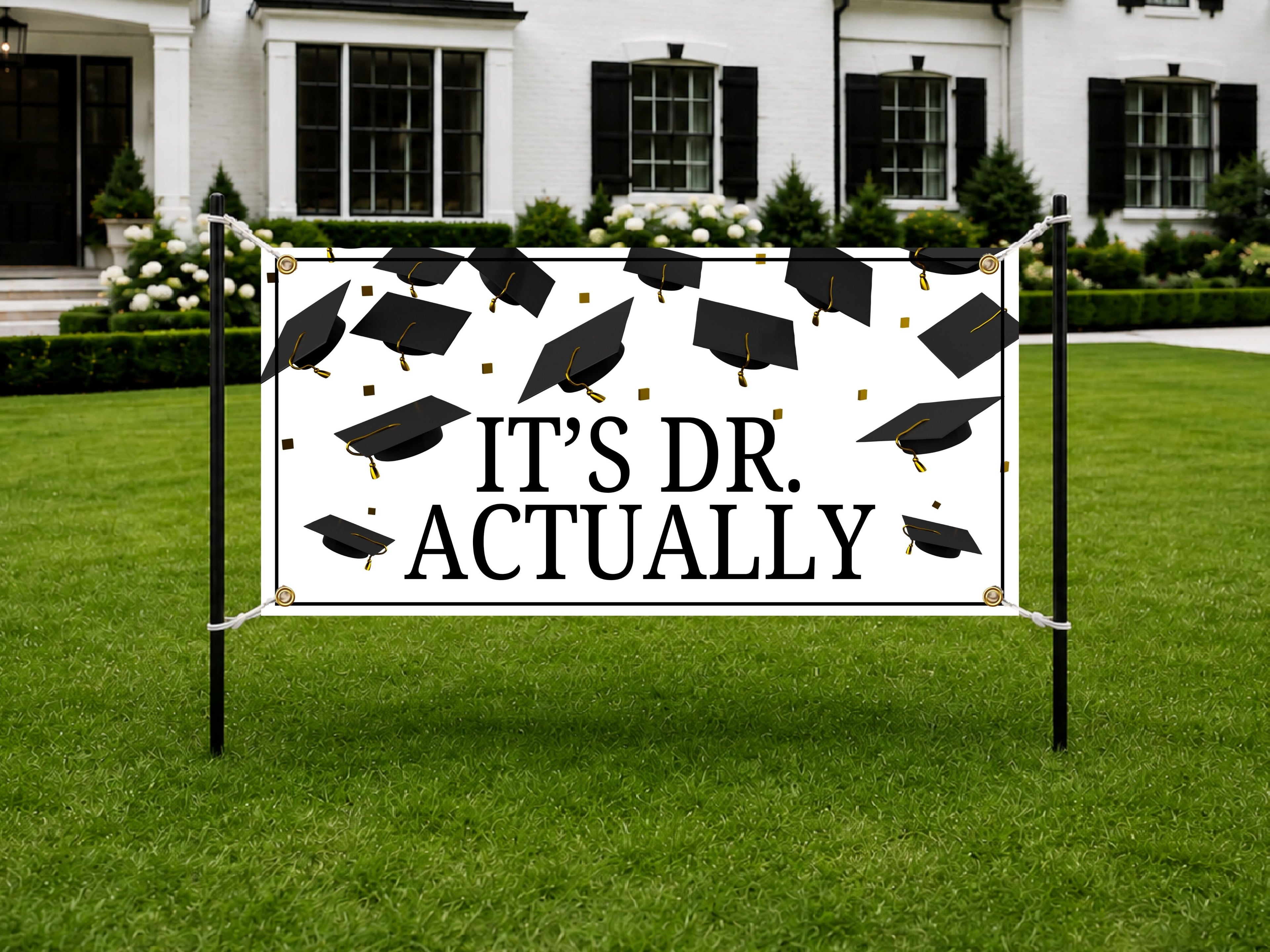 Doctor Graduation Banner, Dr Grad Party Sign, PhD Photo Backdrop