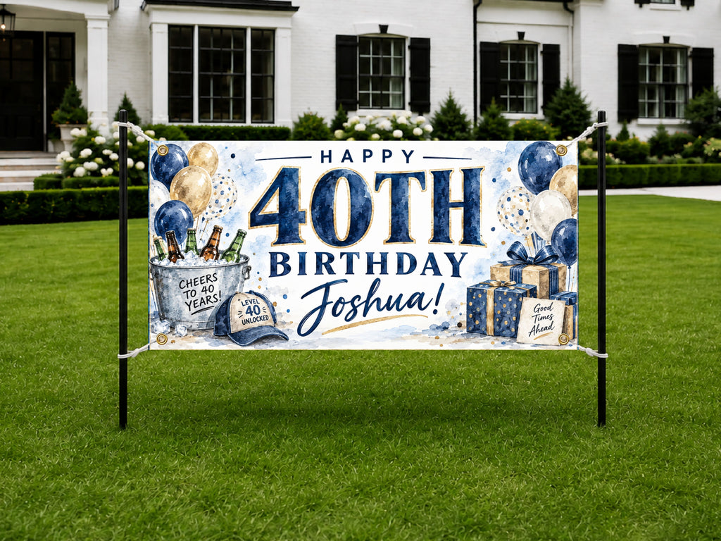 Cheers 40th Birthday Banner