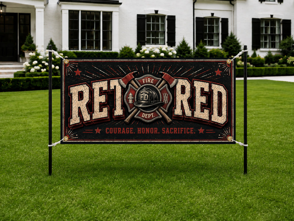 Firefighter Retirement Party Banner