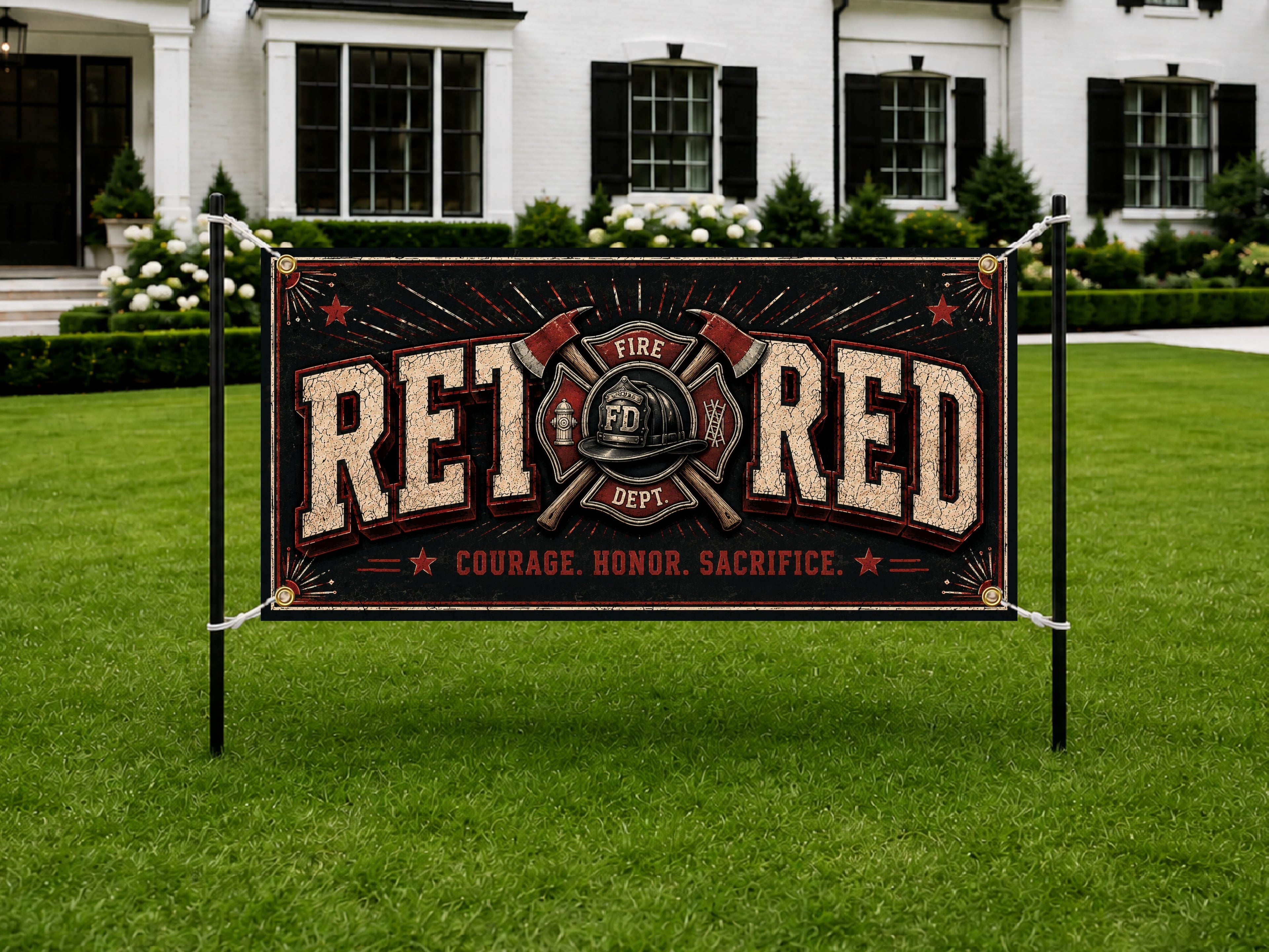 Firefighter Retirement Party Banner