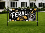 The Feral One Birthday Banner, Raccoon 1st Birthday Party Decoration, First Birthday Sign, Wild One Birthday Backdrop