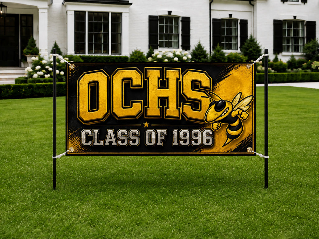 Bee Reunion Banner, High School Reunion Sign, Alumni Photo Backdrop