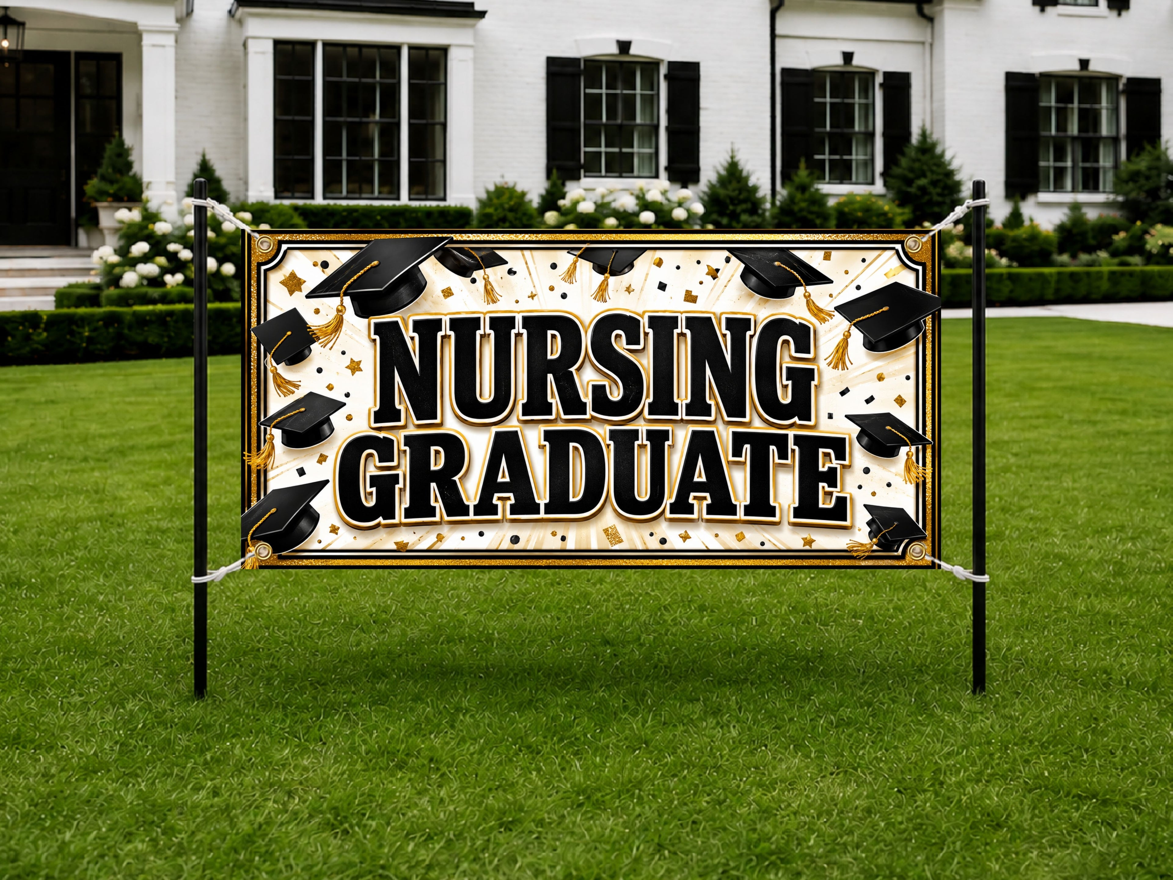 Nursing Graduation Banner, Nurse Party Sign, Photo Backdrop