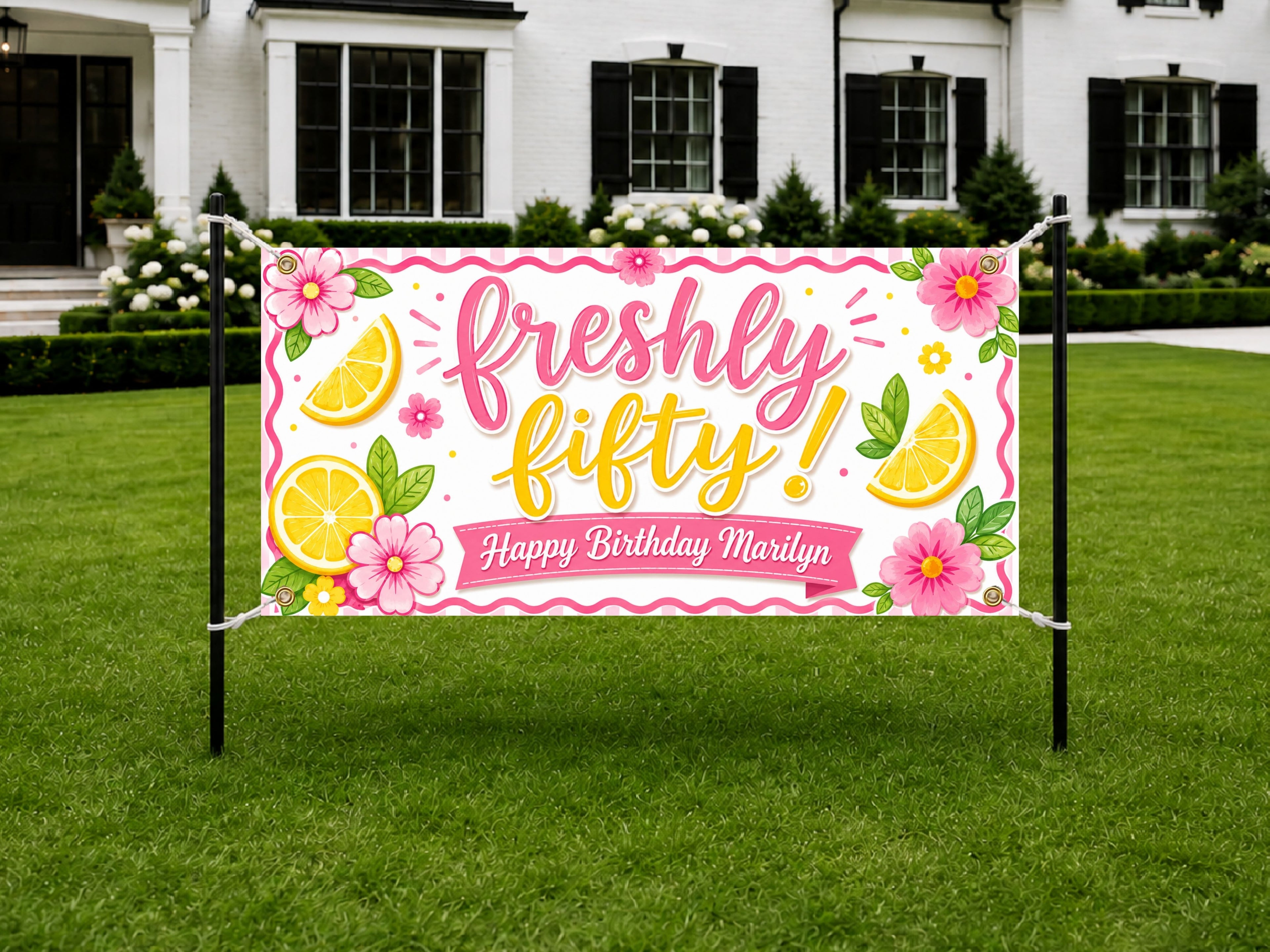 Freshly Fifty Birthday Banner