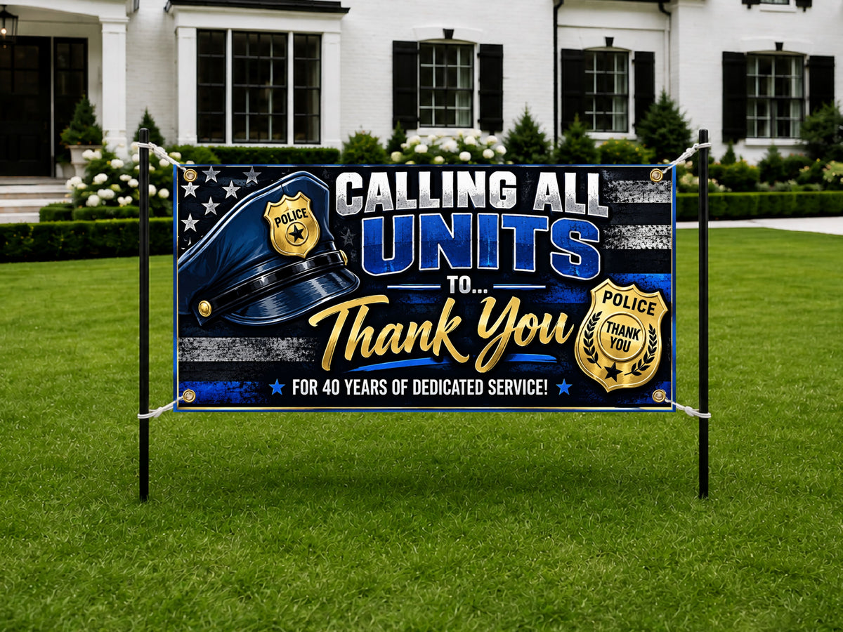 Custom Police Retirement Banner