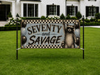 Funny 70th Birthday Banner, Raccoon Party Sign, Savage Birthday Backdrop