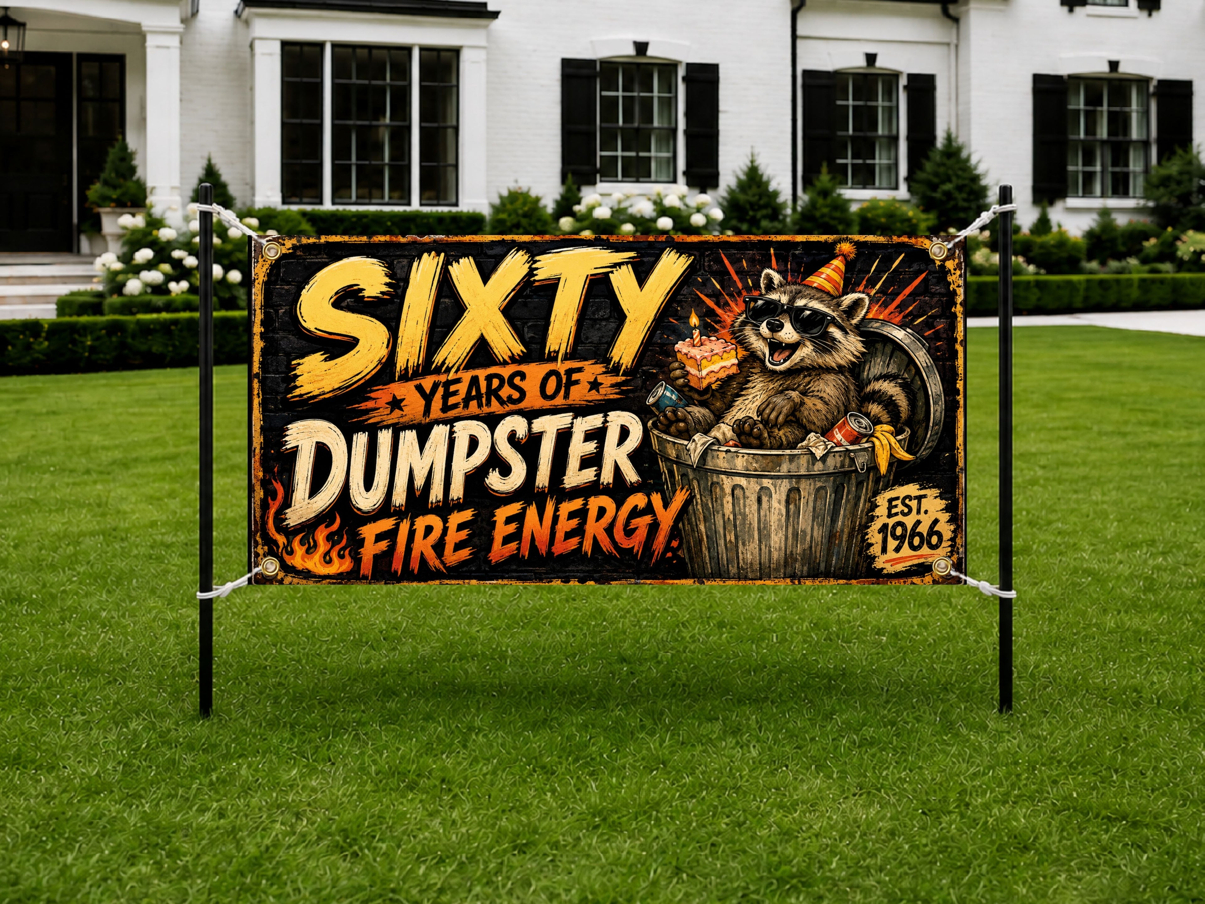 60th Raccoon Fire Banner