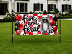 5 Year Old Funny Raccoon Fifth Birthday Banner, Turning 5 Birthday Decor