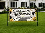 Retirement Party Banner, Funny Retirement Sign, Custom Photo Backdrop