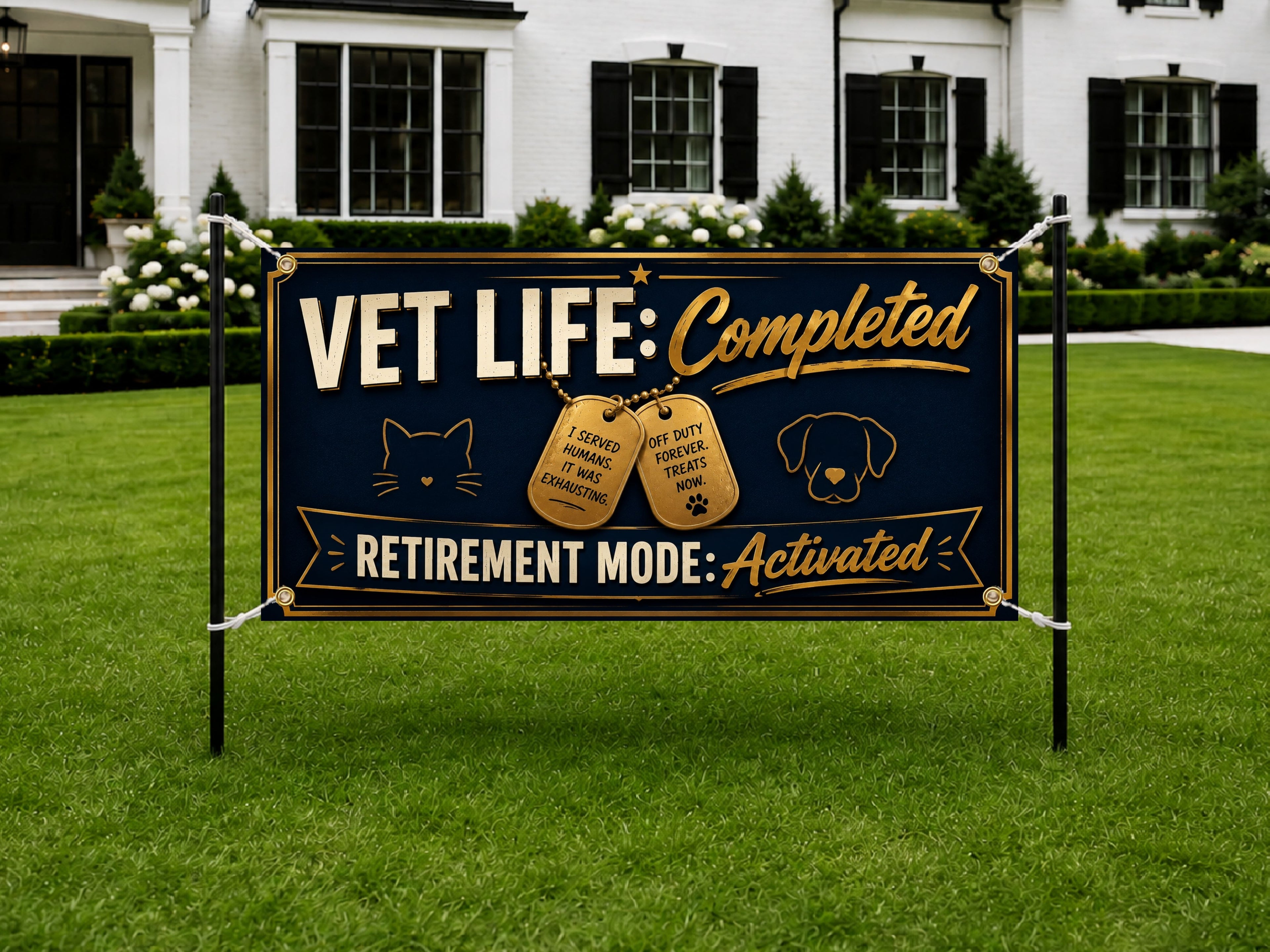 Veterinarian Retirement Banner, Vet Retirement Party Backdrop, Retirement Mode Sign