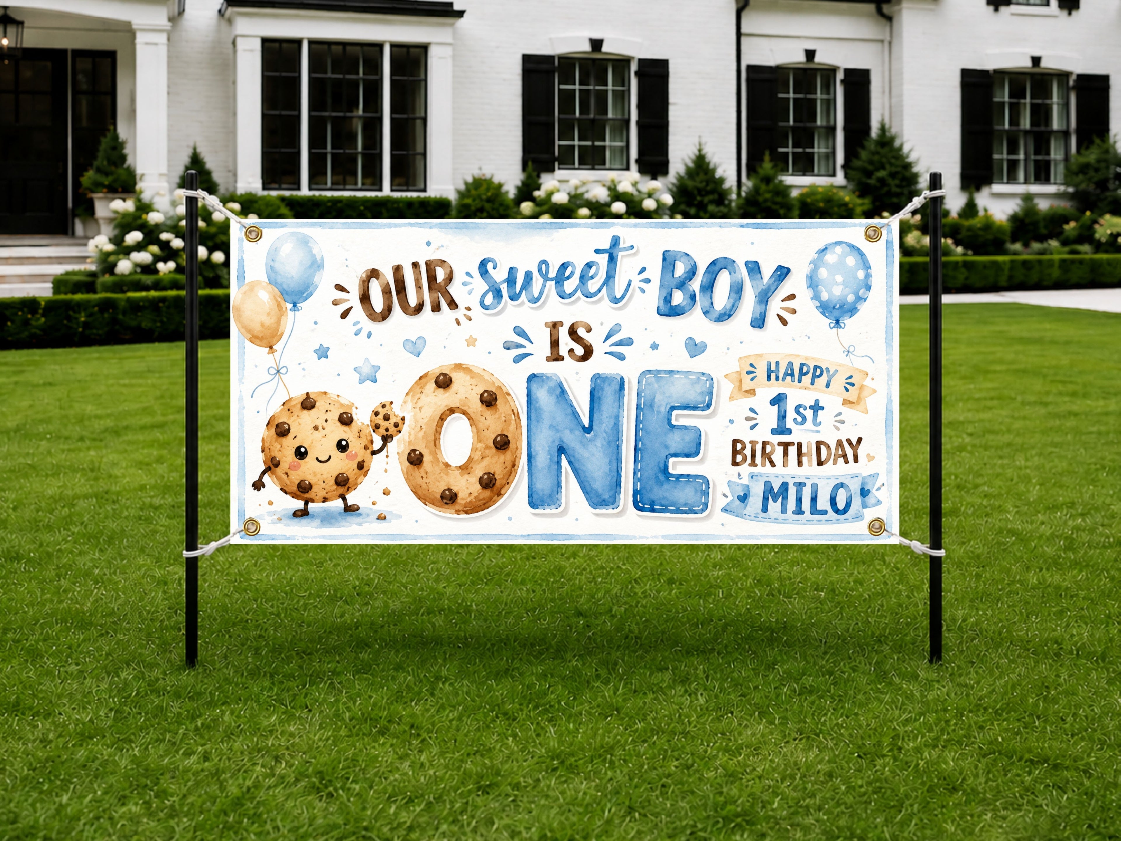 Cookie 1st Birthday Banner