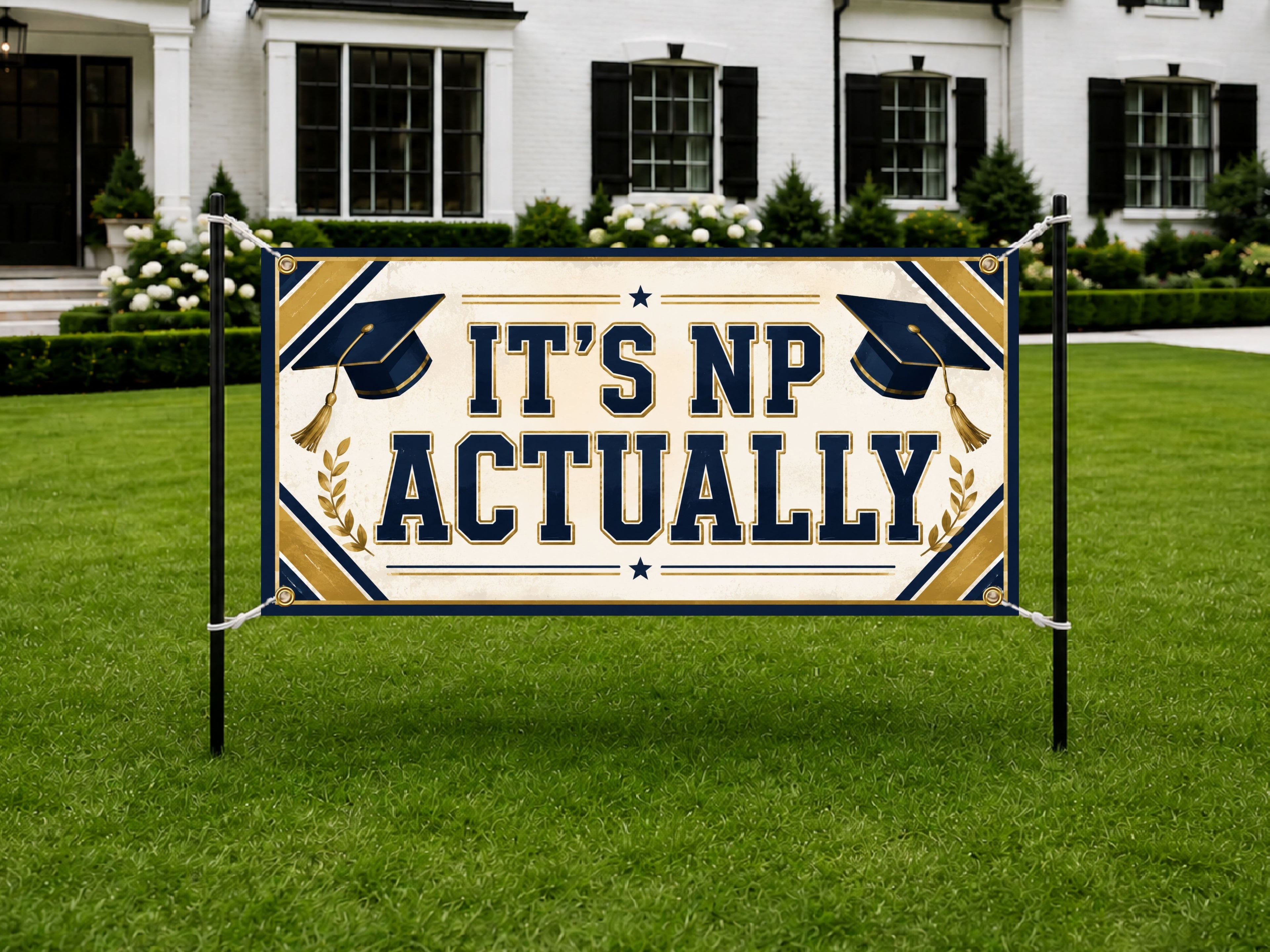 Nurse Practitioner Graduation Banner, NP Party Sign, Grad Backdrop