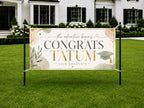 Graduation Banner, Personalized Grad Party Sign, Custom Name Backdrop