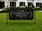 Masters Graduation Banner, Personalized Grad Party Sign, Custom Name Backdrop (Copy)
