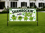 30th Birthday Banner, Shamrock Birthday Sign, Irish Party Backdrop