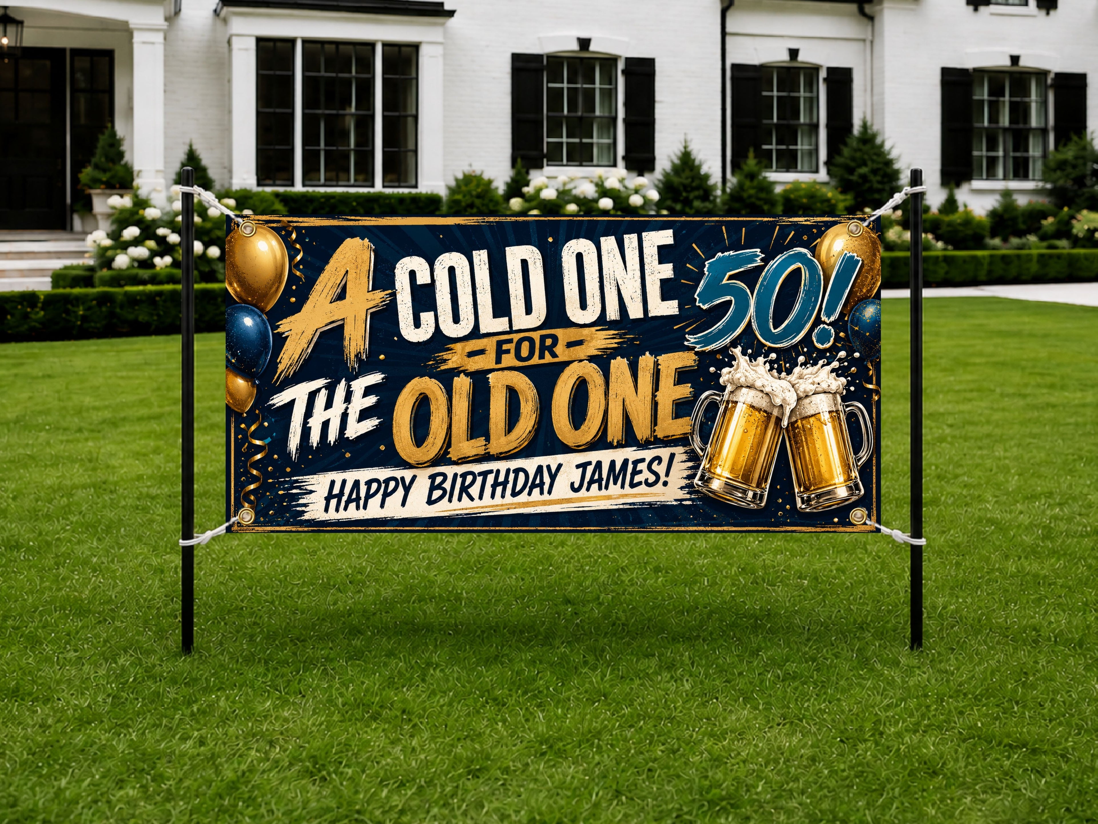 50th Old One Birthday Banner