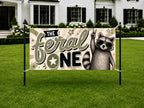 Feral One Birthday Banner, Funny Raccoon First Birthday Sign for 1st Birthday Party