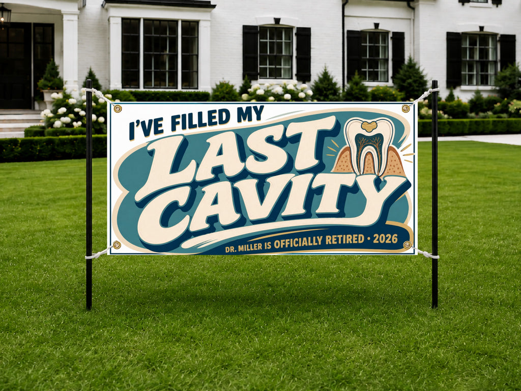 Cavity Dentist Retirement Banner